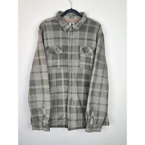 Voyager Men's Plaid Sherpa Lined Flannel Shirt Jacket 2XL
